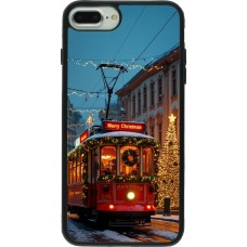 iPhone 7 Plus / 8 Plus Case Hülle - Silikon schwarz Christmas 25 Xmas Train