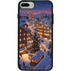 Coque iPhone 7 Plus / 8 Plus - Silicone rigide noir Christmas 25 Xmas Village
