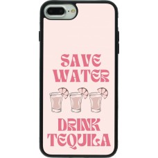 iPhone 7 Plus / 8 Plus Case Hülle - Silikon schwarz Cocktail Save Water Drink Tequila