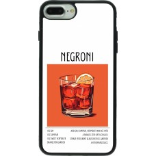 iPhone 7 Plus / 8 Plus Case Hülle - Silikon schwarz Cocktail Rezept Negroni