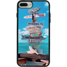 Coque iPhone 7 Plus / 8 Plus - Silicone rigide noir Cool Cities Directions