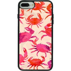 Coque iPhone 7 Plus / 8 Plus - Silicone rigide noir Crabs Paint