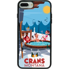 iPhone 7 Plus / 8 Plus Case Hülle - Silikon schwarz Crans-Montana Mountain Jacuzzi