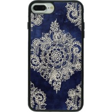 Coque iPhone 7 Plus / 8 Plus - Silicone rigide noir Cream Flower Moroccan
