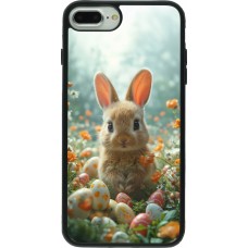 Coque iPhone 7 Plus / 8 Plus - Silicone rigide noir Easter 2026 Rabbit in the garden