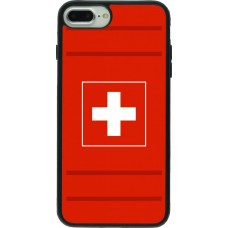 Hülle iPhone 7 Plus / 8 Plus - Silikon schwarz Euro 2020 Switzerland