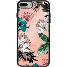 iPhone 7 Plus / 8 Plus Case Hülle - Silikon schwarz Flowers Artprint