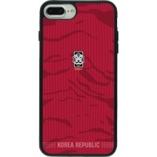 iPhone 7 Plus / 8 Plus Case Hülle - Silikon schwarz Südkorea 2026 personalisierbares Fussballtrikot