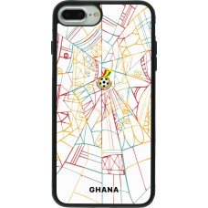 iPhone 7 Plus / 8 Plus Case Hülle - Silikon schwarz Ghana 2026 personalisierbares Fussballtrikot