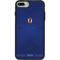 Coque iPhone 7 Plus / 8 Plus - Silicone rigide noir Maillot de football Japon 2026 personnalisable