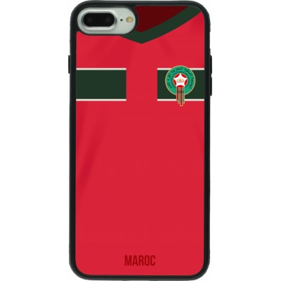 iPhone 7 Plus / 8 Plus Case Hülle - Silikon schwarz Marokko 2022 personalisierbares Fussballtrikot