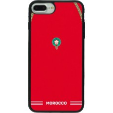 iPhone 7 Plus / 8 Plus Case Hülle - Silikon schwarz Marokko 2026 personalisierbares Fussballtrikot