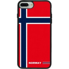 iPhone 7 Plus / 8 Plus Case Hülle - Silikon schwarz Norwegen 2026 personalisierbares Fussballtrikot