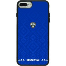 iPhone 7 Plus / 8 Plus Case Hülle - Silikon schwarz Usbekistan 2026 personalisierbares Fussballtrikot