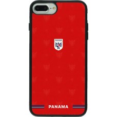 Coque iPhone 7 Plus / 8 Plus - Silicone rigide noir Maillot de football Panama 2026 personnalisable