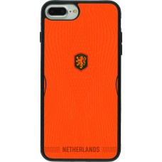 Coque iPhone 7 Plus / 8 Plus - Silicone rigide noir Maillot de football Pays-Bas 2026 personnalisable