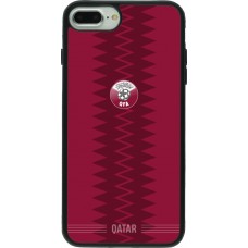 iPhone 7 Plus / 8 Plus Case Hülle - Silikon schwarz Qatar 2026 personalisierbares Fussballtrikot