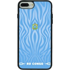 iPhone 7 Plus / 8 Plus Case Hülle - Silikon schwarz Demokratische Republik Kongo 2026 personalisierbares Fussballtrikot