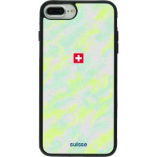 iPhone 7 Plus / 8 Plus Case Hülle - Silikon schwarz Schweiz Away 2026 personalisierbares Fussballtrikot