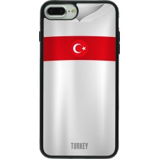 iPhone 7 Plus / 8 Plus Case Hülle - Silikon schwarz Türkei personalisierbares Fussballtrikot