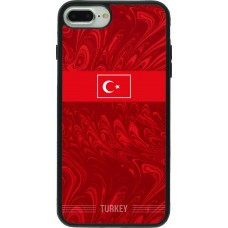 iPhone 7 Plus / 8 Plus Case Hülle - Silikon schwarz Türkei 2026 personalisierbares Fussballtrikot