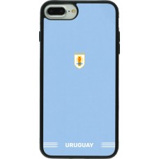 iPhone 7 Plus / 8 Plus Case Hülle - Silikon schwarz Uruguay 2026 personalisierbares Fussballtrikot