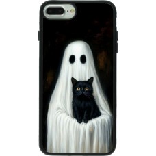 iPhone 7 Plus / 8 Plus Case Hülle - Silikon schwarz Halloween 2025 Ghost with black cat