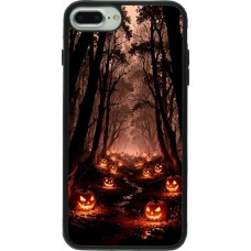 iPhone 7 Plus / 8 Plus Case Hülle - Silikon schwarz Halloween 2025 Road of Terrifying Pumpkins