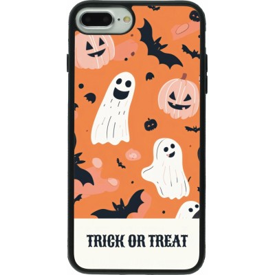Coque iPhone 7 Plus / 8 Plus - Silicone rigide noir Halloween 2025 Trick treat