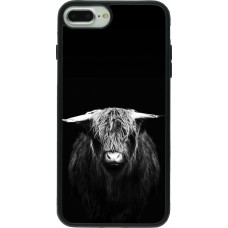 iPhone 7 Plus / 8 Plus Case Hülle - Silikon schwarz Highland calf black