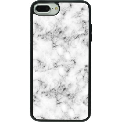 Coque iPhone 7 Plus / 8 Plus - Silicone rigide noir Marble 01