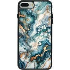 iPhone 7 Plus / 8 Plus Case Hülle - Silikon schwarz Grüner Blauer Goldener Marmor