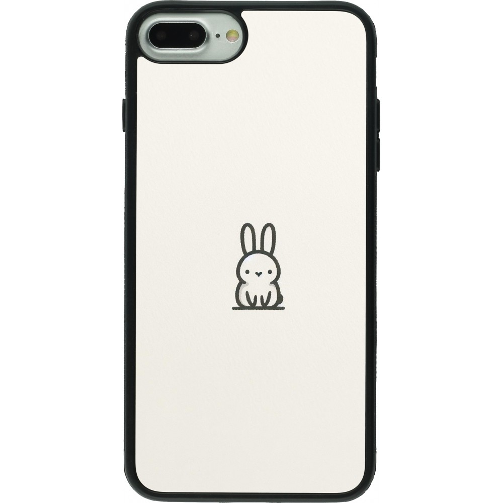 iPhone 7 Plus / 8 Plus Case Hülle - Silikon schwarz Minimal Häschen Süße