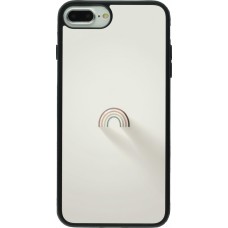 iPhone 7 Plus / 8 Plus Case Hülle - Silikon schwarz Mini Regenbogen Minimal