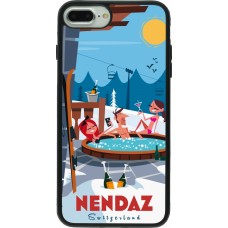 iPhone 7 Plus / 8 Plus Case Hülle - Silikon schwarz Nendaz Mountain Jacuzzi
