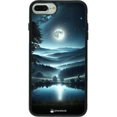 Coque iPhone 7 Plus / 8 Plus - Silicone rigide noir Night Sky View