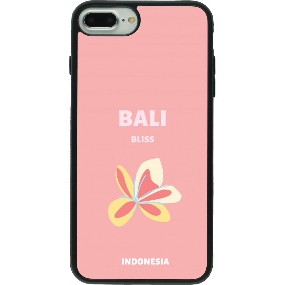 iPhone 7 Plus / 8 Plus Case Hülle - Silikon schwarz Pop Summer Destination Bali