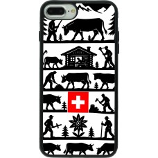 iPhone 7 Plus / 8 Plus Case Hülle - Silikon schwarz Poya Schweiz 1