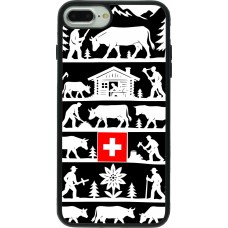 iPhone 7 Plus / 8 Plus Case Hülle - Silikon schwarz Poya Schweiz 1 schwarz