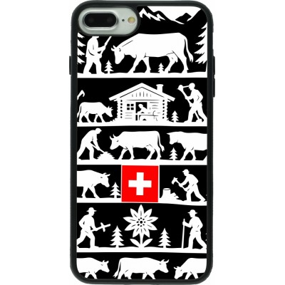 iPhone 7 Plus / 8 Plus Case Hülle - Silikon schwarz Poya Schweiz 1 schwarz