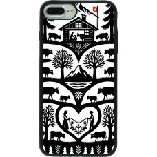 Coque iPhone 7 Plus / 8 Plus - Silicone rigide noir Poya Suisse 2