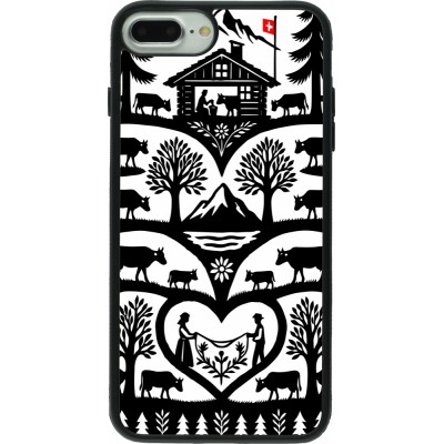 iPhone 7 Plus / 8 Plus Case Hülle - Silikon schwarz Poya Schweiz 2