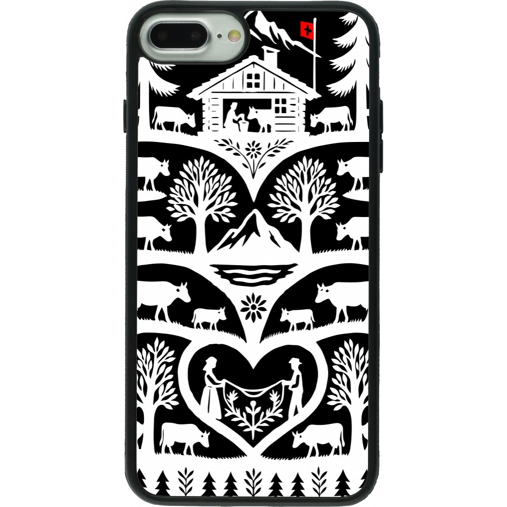 iPhone 7 Plus / 8 Plus Case Hülle - Silikon schwarz Poya Schweiz 2 schwarz