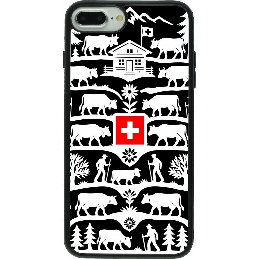 iPhone 7 Plus / 8 Plus Case Hülle - Silikon schwarz Poya Schweiz 3 schwarz