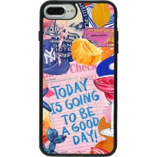 Coque iPhone 7 Plus / 8 Plus - Silicone rigide noir Preppy Today is Going to be a good day