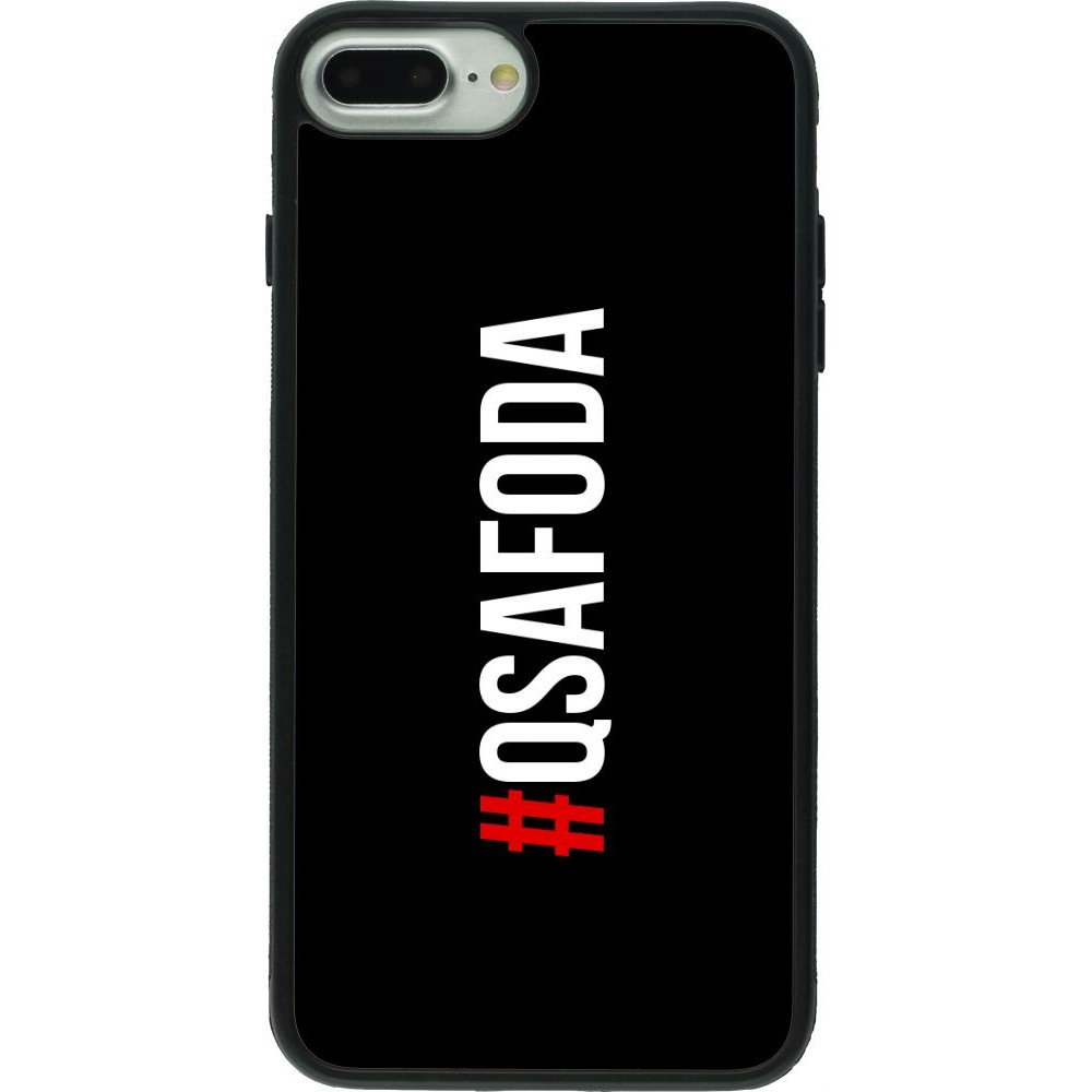 Coque iPhone 7 Plus / 8 Plus - Silicone rigide noir Qsafoda 1