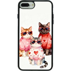 iPhone 7 Plus / 8 Plus Case Hülle - Silikon schwarz Saint Valentines Day 26 Cat Love
