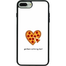 Coque iPhone 7 Plus / 8 Plus - Silicone rigide noir Saint Valentines Day 26 You have my pizza heart
