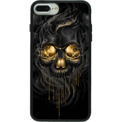 Hülle iPhone 7 Plus / 8 Plus - Silikon schwarz Skull 02