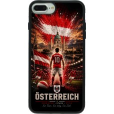 Coque iPhone 7 Plus / 8 Plus - Silicone rigide noir Football Autriche splash 2026